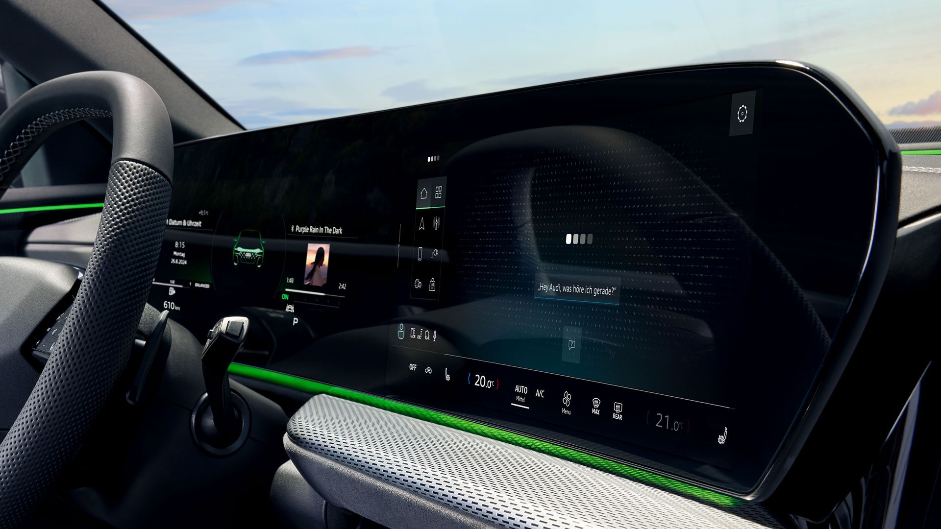 Audi ecrã panorâmico curvo
