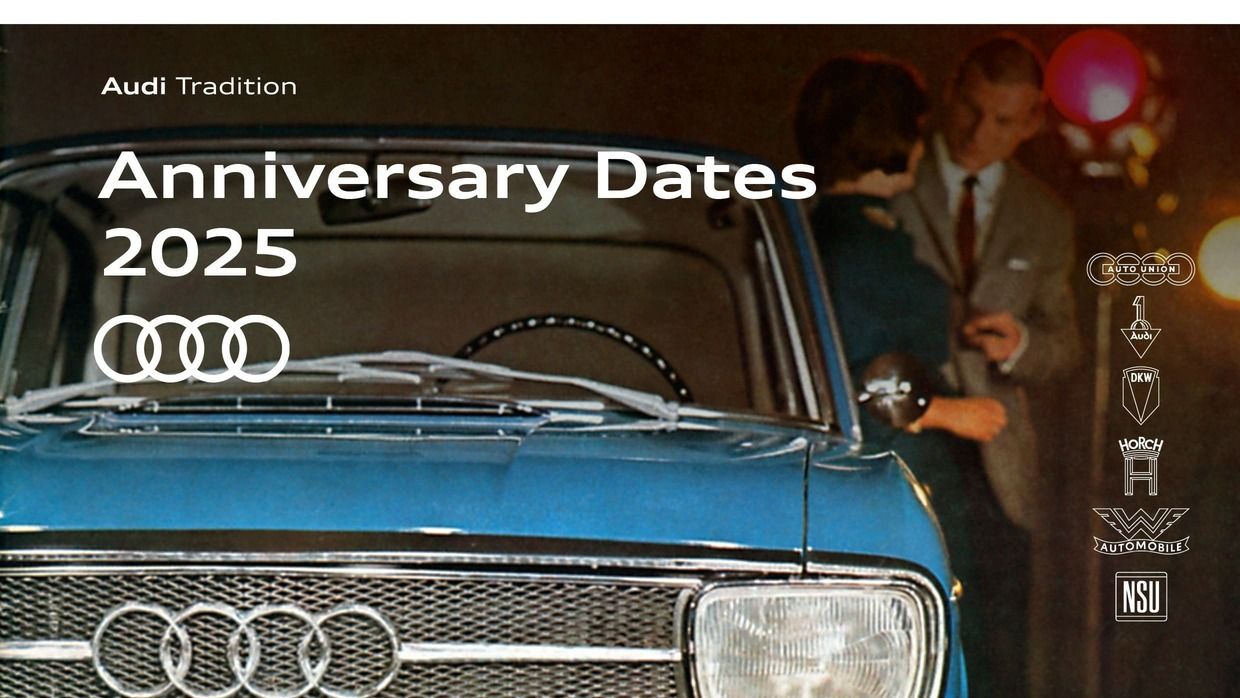 Audi Tradition comemora vários aniversários em 2025