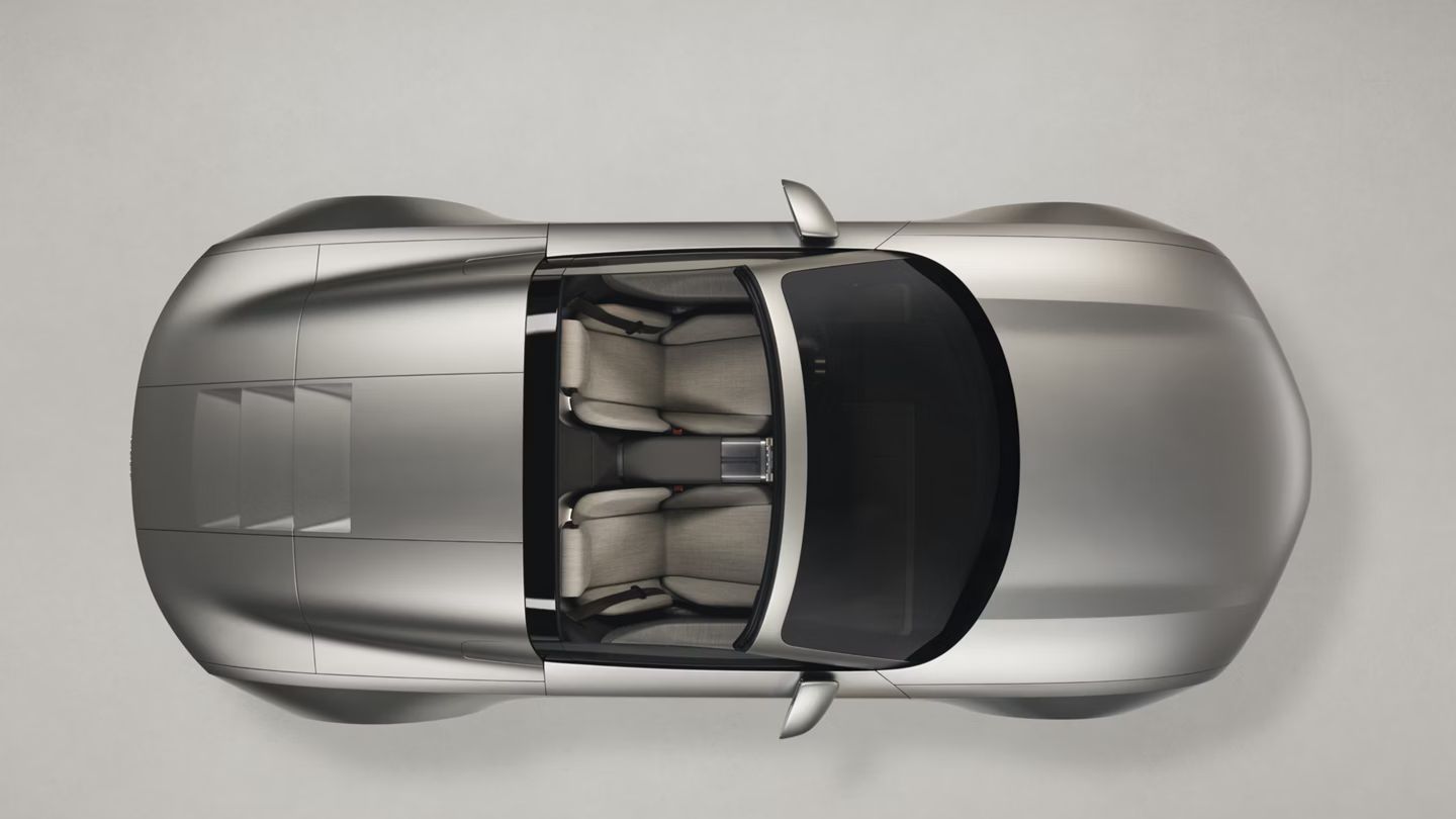 Vista superior do Audi Concept C com capota rígida retrátil