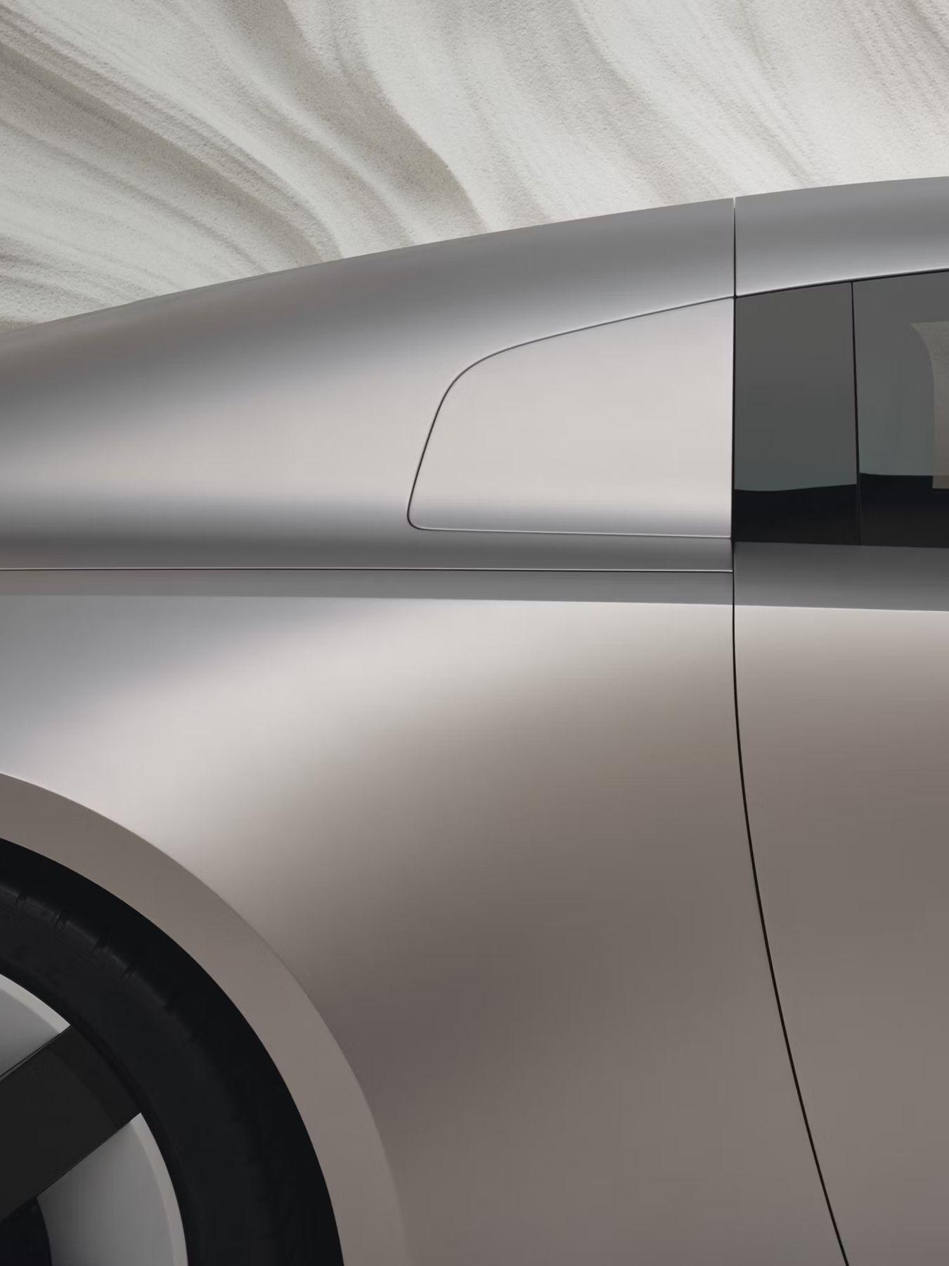 Vista lateral detalhada do Audi Concept C