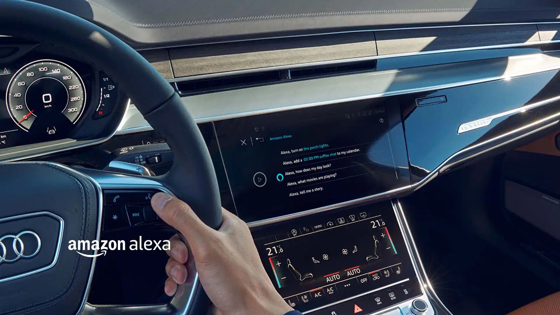 Audi A8 TFSIe Amazon Alexa